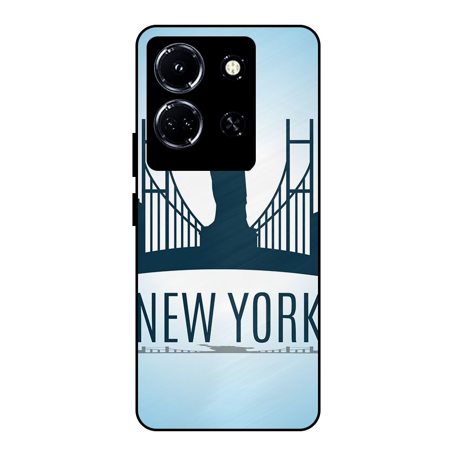 New York Skyline Metal Back Case for Infinix Note 30 5G