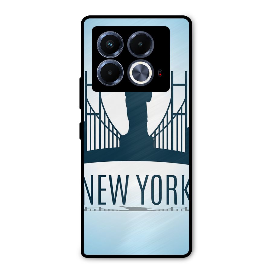 New York Skyline Metal Back Case for Infinix Note 40 5G