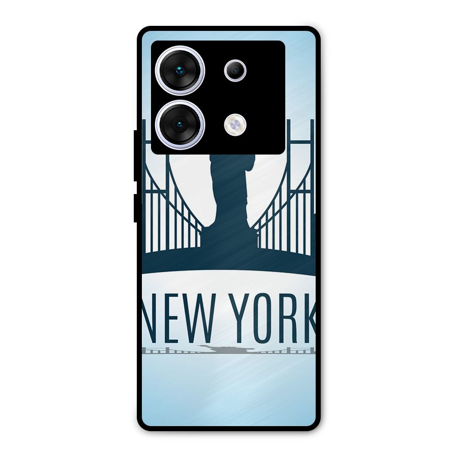 New York Skyline Metal Back Case for Infinix Zero 30 5G