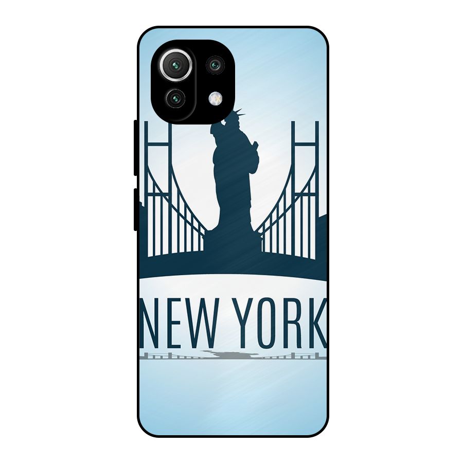 New York Skyline Metal Back Case for Mi 11 Lite