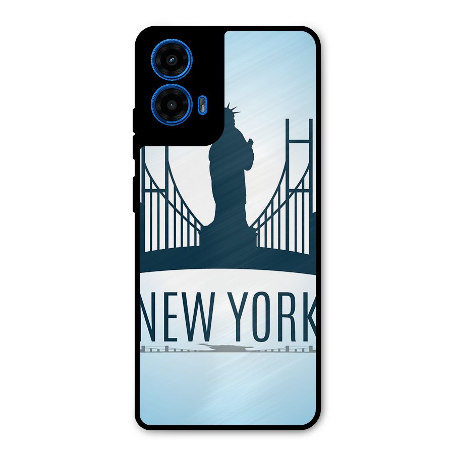 New York Skyline Metal Back Case for Moto G45