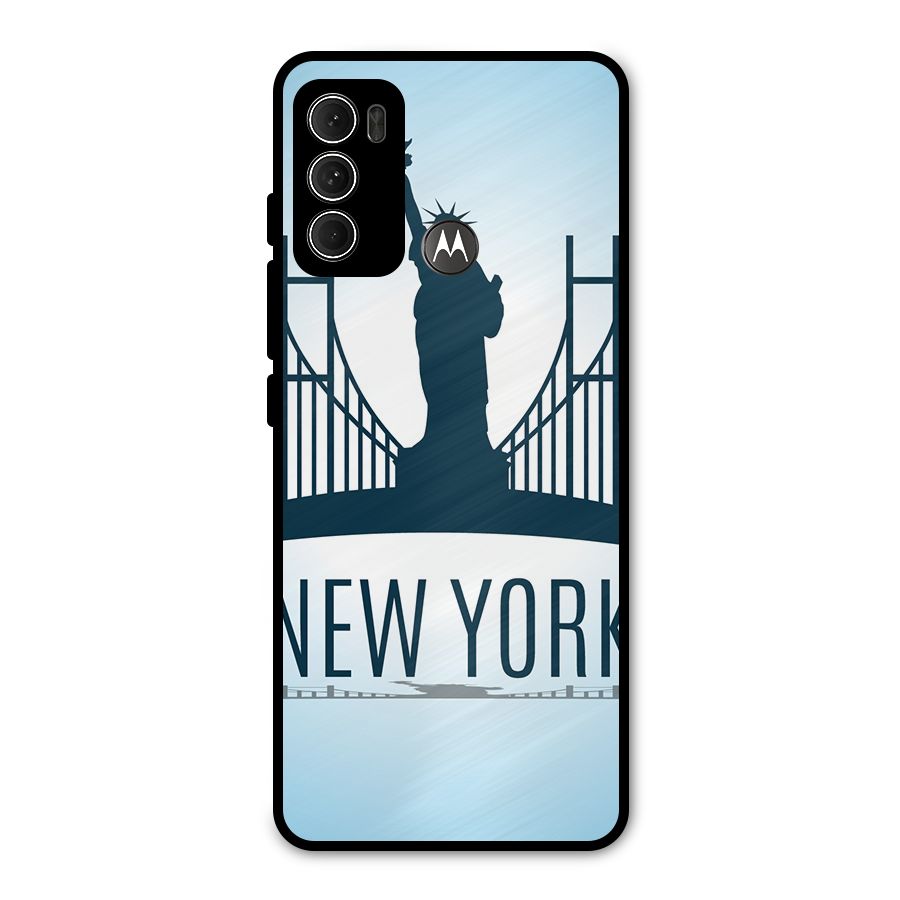 New York Skyline Metal Back Case for Moto G60