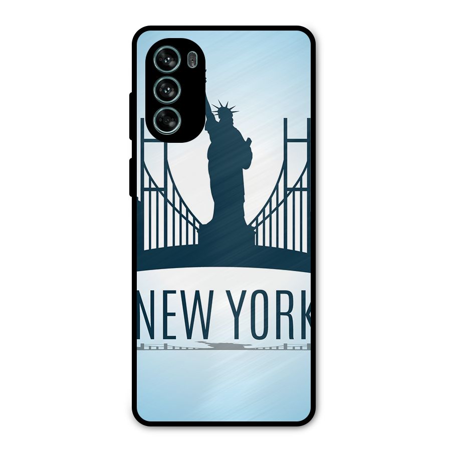 New York Skyline Metal Back Case for Moto G62