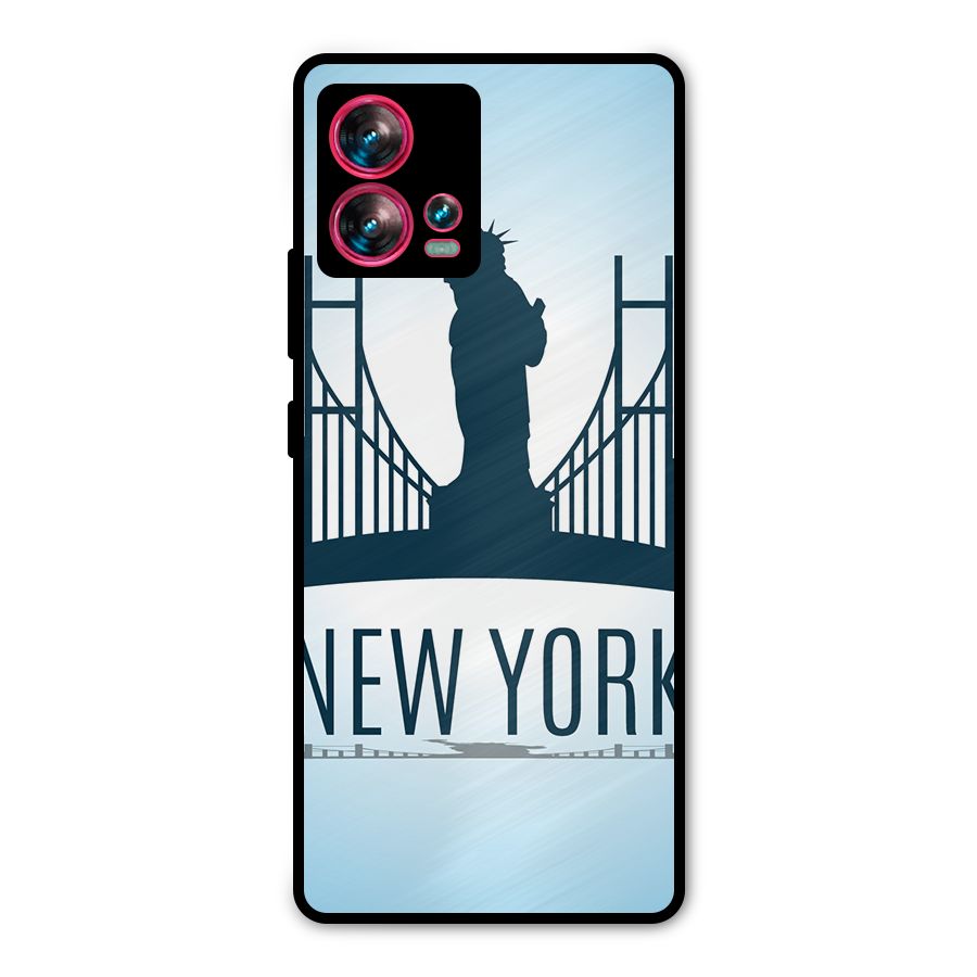 New York Skyline Metal Back Case for Motorola Edge 30 Fusion