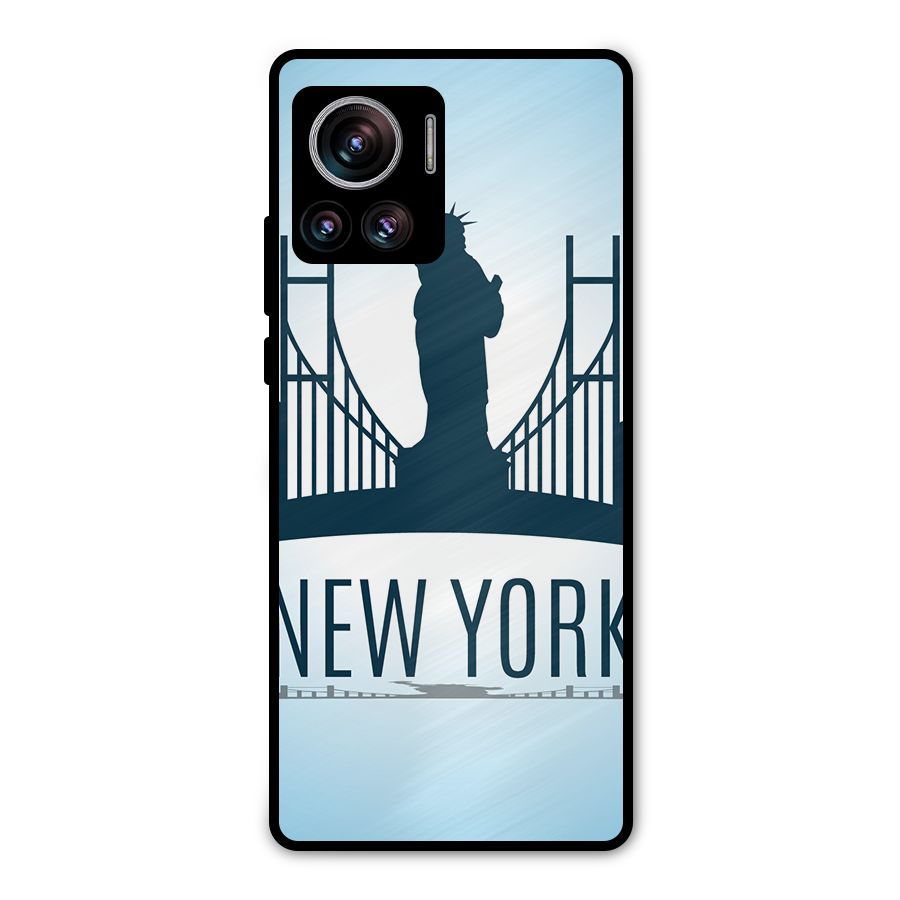 New York Skyline Metal Back Case for Motorola Edge 30 Ultra