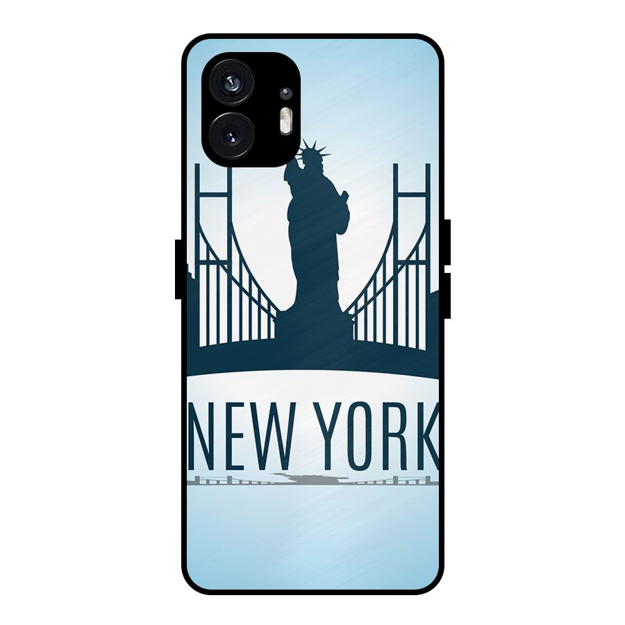 New York Skyline Metal Back Case for Nothing Phone 2