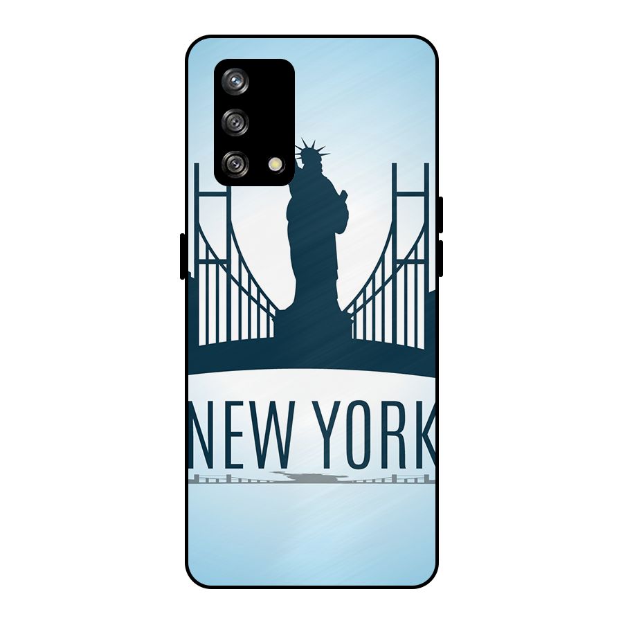 New York Skyline Metal Back Case for Oppo F19