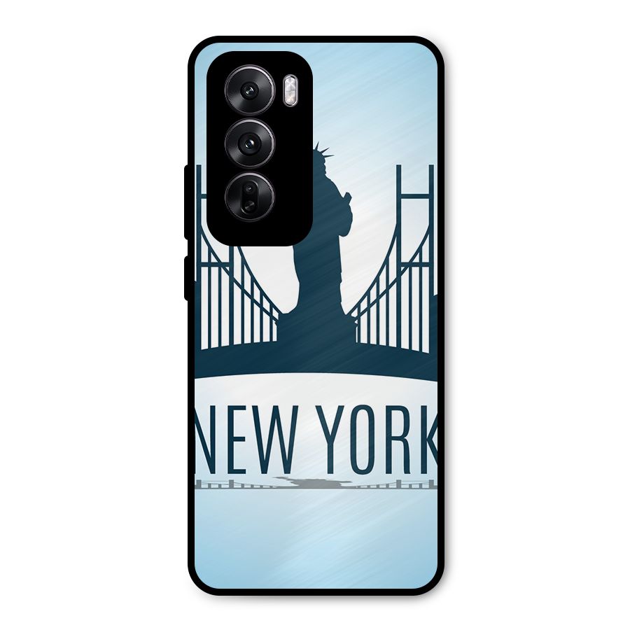New York Skyline Metal Back Case for Oppo Reno12