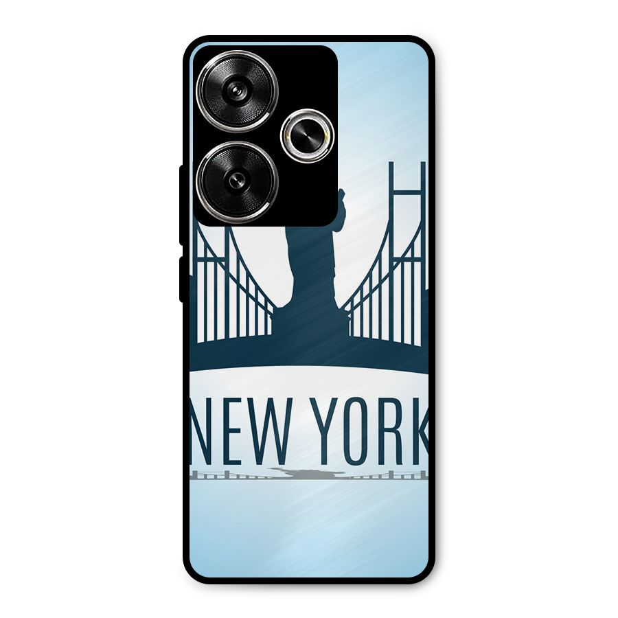 New York Skyline Metal Back Case for Poco F6