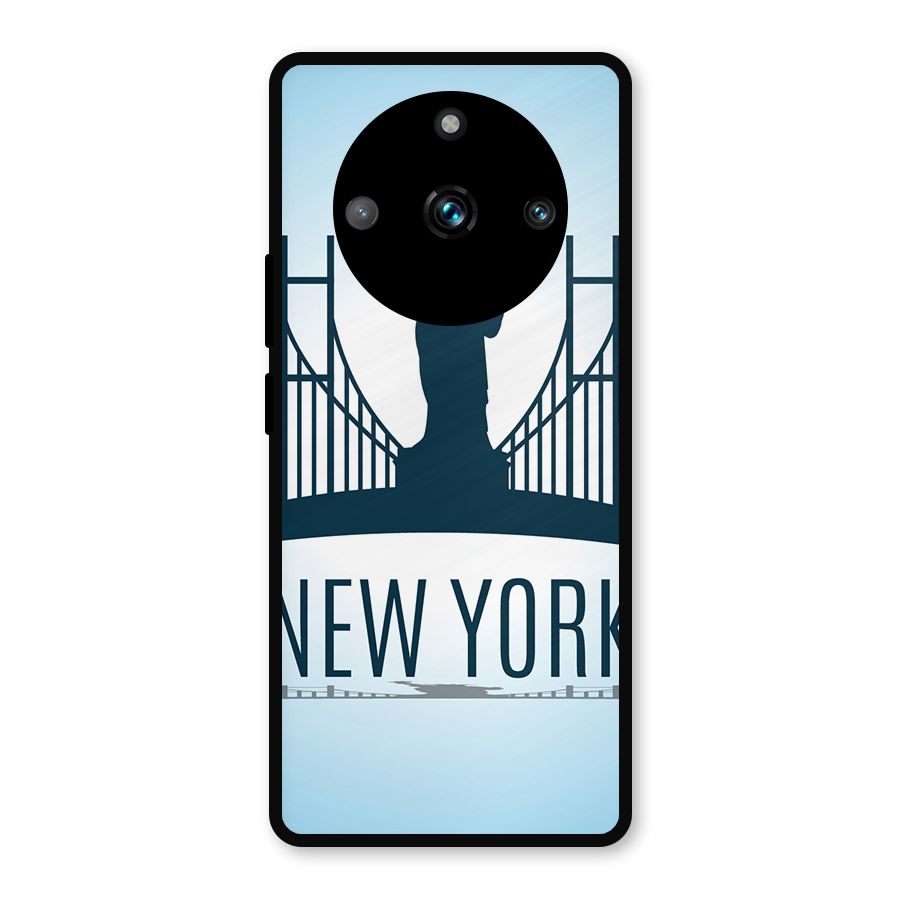 New York Skyline Metal Back Case for Realme 11 Pro