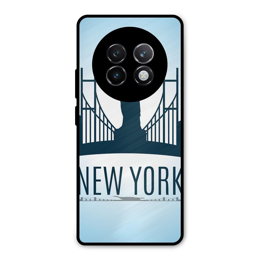 New York Skyline Metal Back Case for Realme 13 Plus