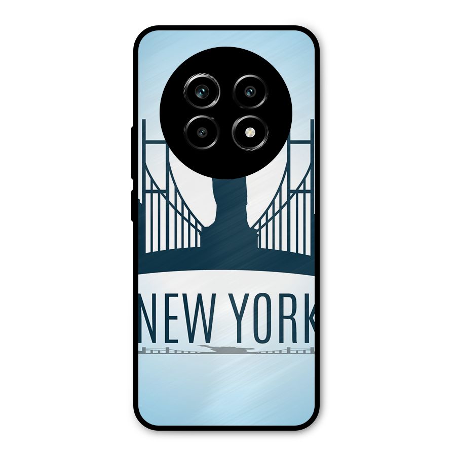 New York Skyline Metal Back Case for Realme 13 Pro