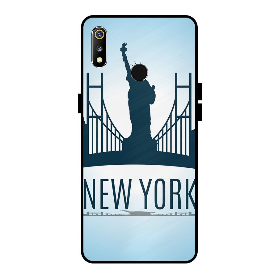 New York Skyline Metal Back Case for Realme 3i