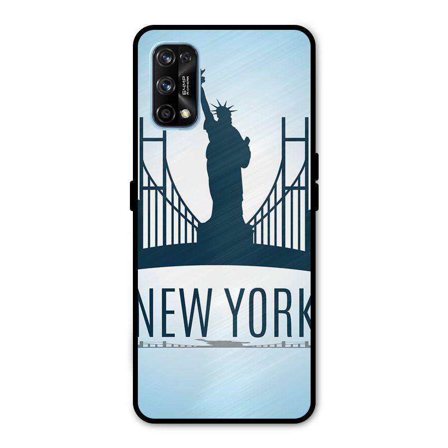 New York Skyline Metal Back Case for Realme 7 Pro