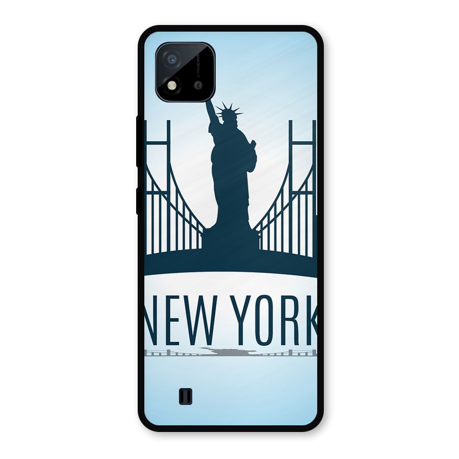 New York Skyline Metal Back Case for Realme C11 2021