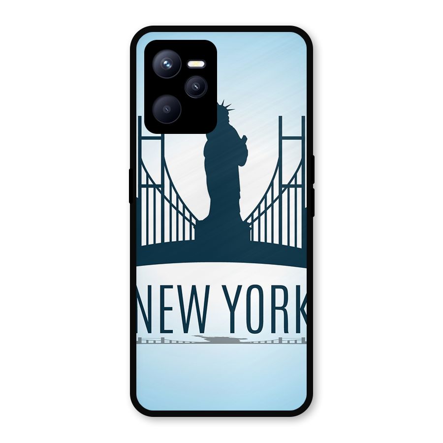 New York Skyline Metal Back Case for Realme C35