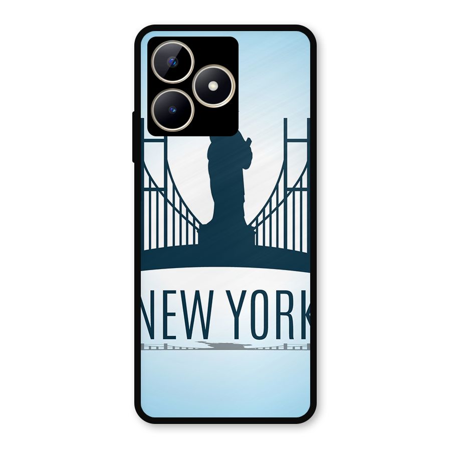 New York Skyline Metal Back Case for Realme C53