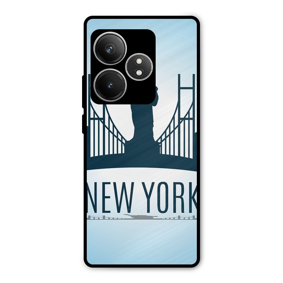 New York Skyline Metal Back Case for Realme GT 6T