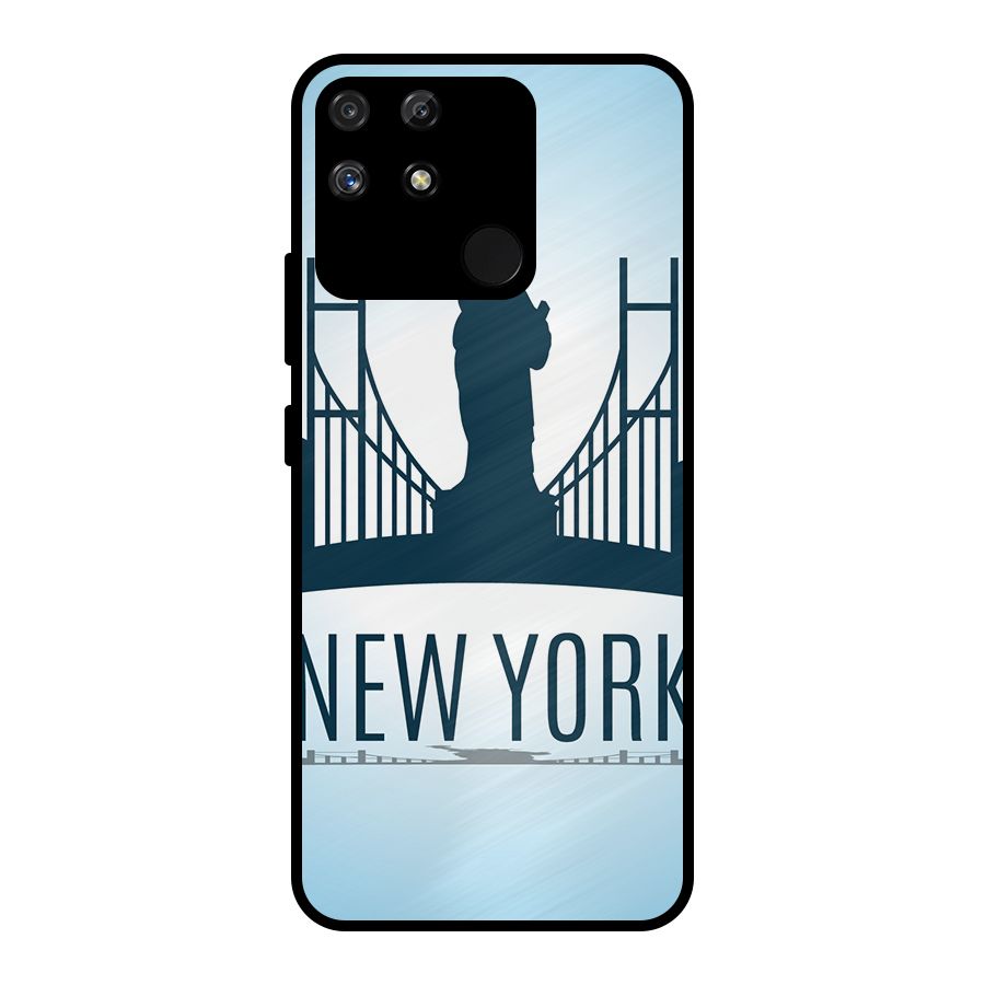 New York Skyline Metal Back Case for Realme Narzo 50A