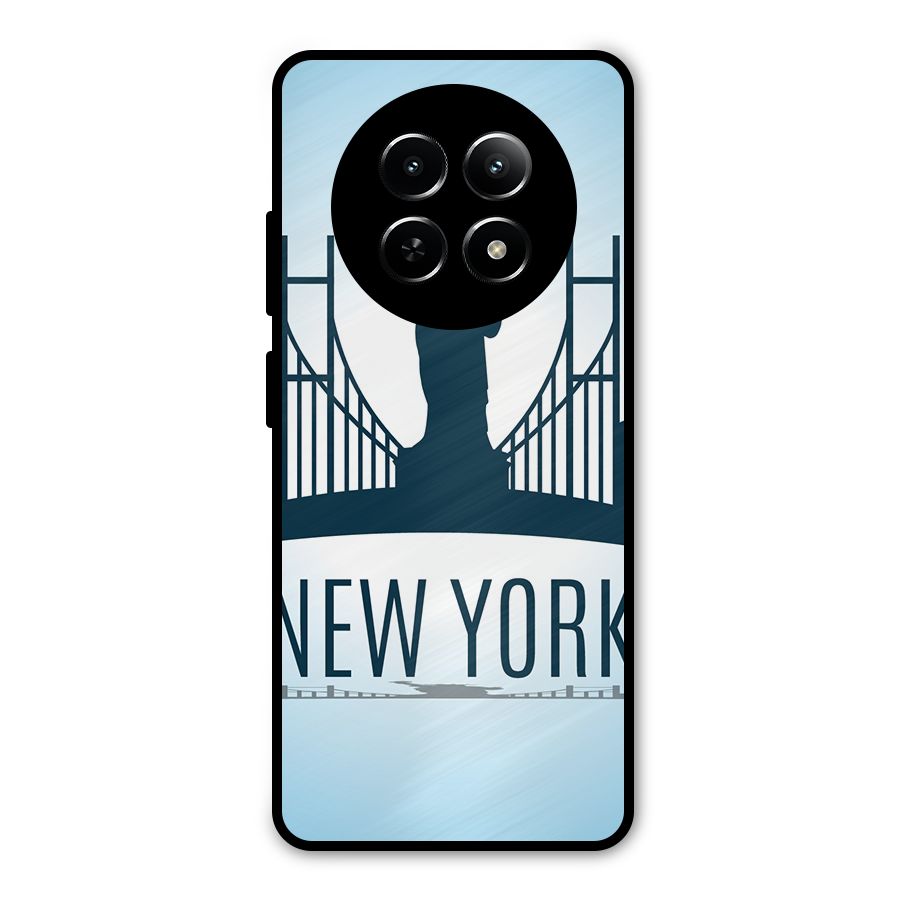 New York Skyline Metal Back Case for Realme Narzo 70x 5G
