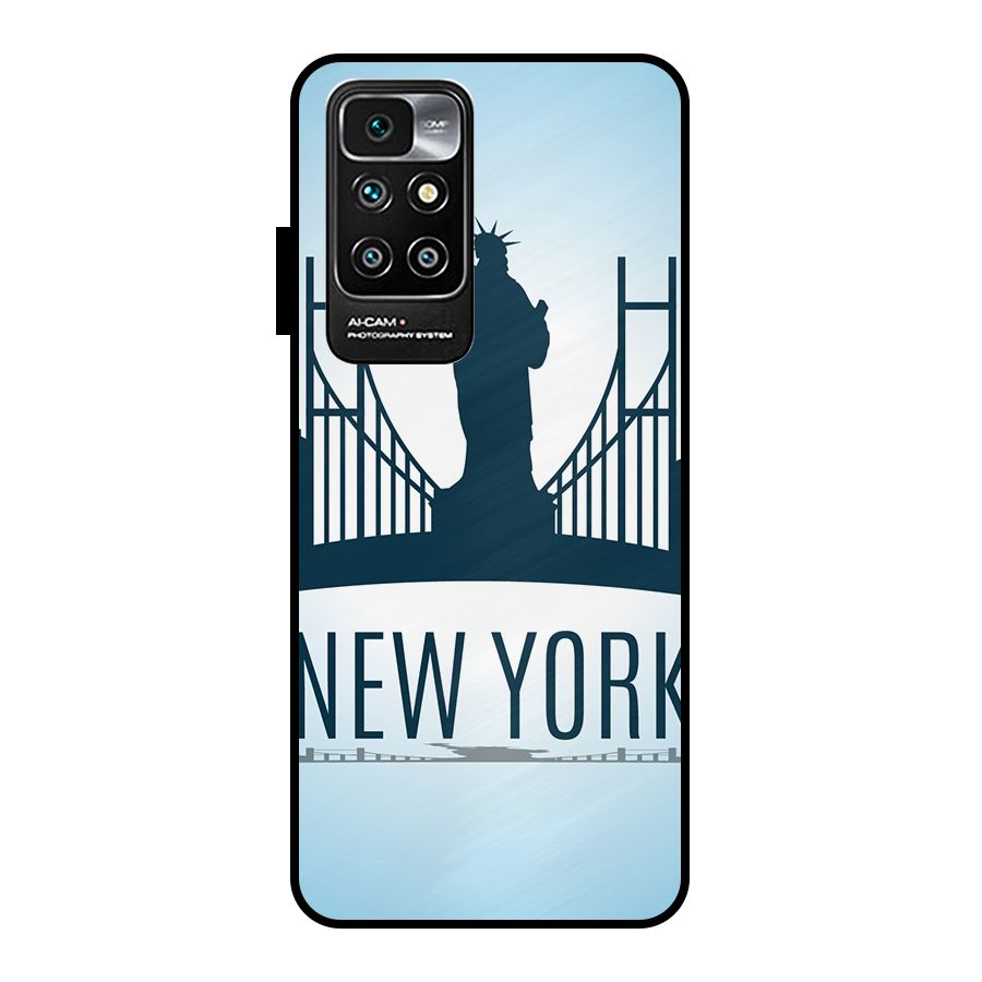 New York Skyline Metal Back Case for Redmi 10 Prime