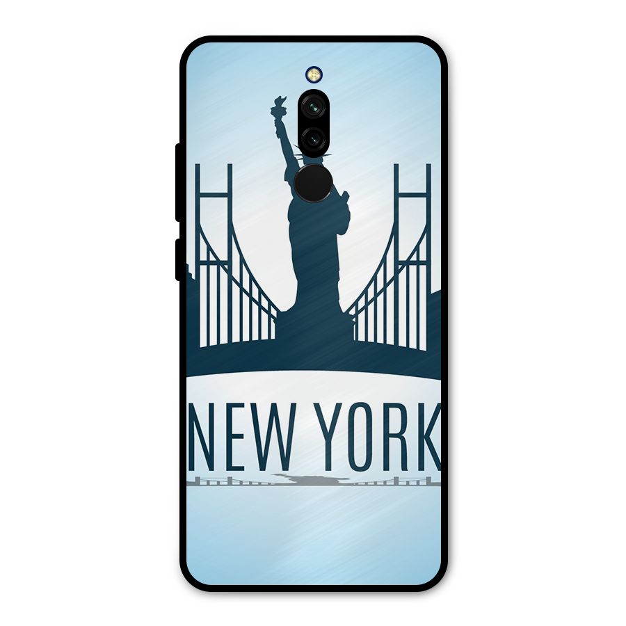 New York Skyline Metal Back Case for Redmi 8