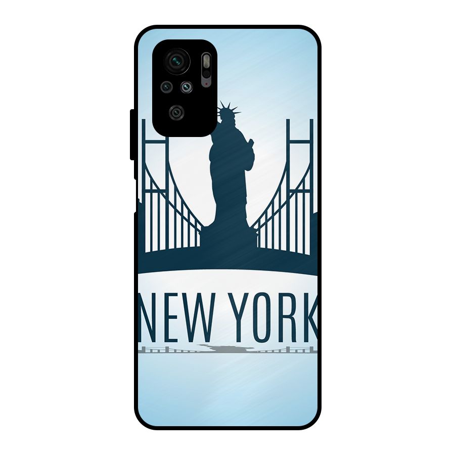 New York Skyline Metal Back Case for Redmi Note 10S