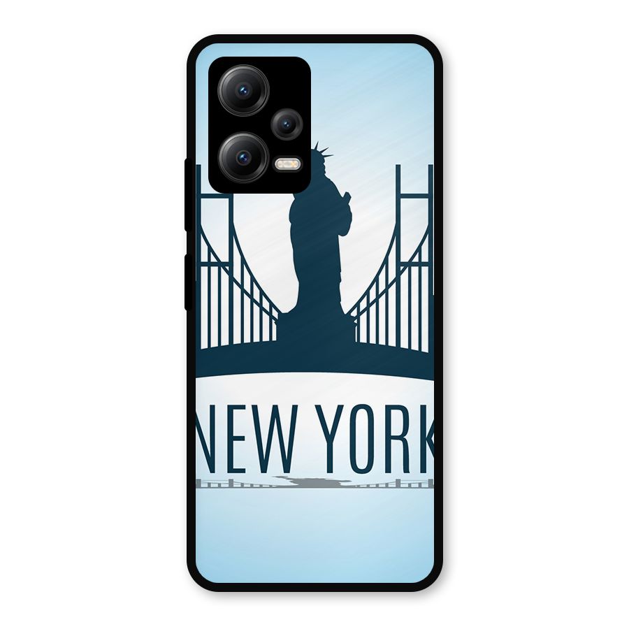 New York Skyline Metal Back Case for Redmi Note 12 5G