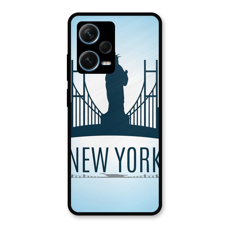 New York Skyline Metal Back Case for Redmi Note 12 Pro Plus 5G