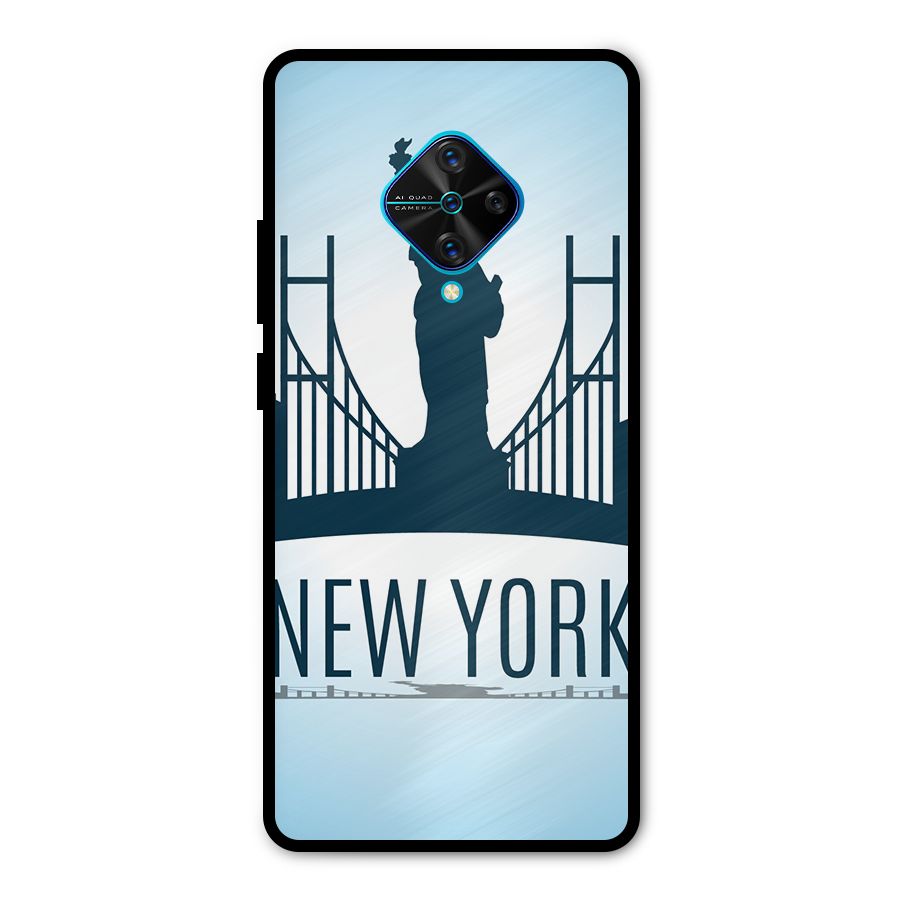 New York Skyline Metal Back Case for Vivo S1 Pro