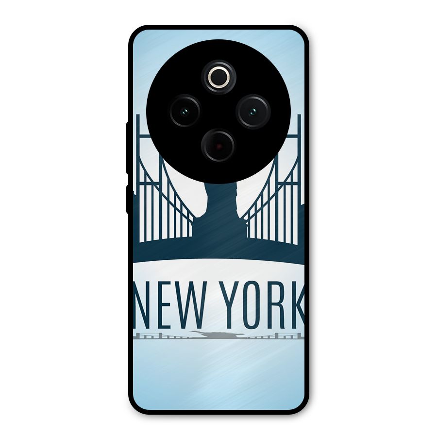 New York Skyline Metal Back Case for Vivo T4