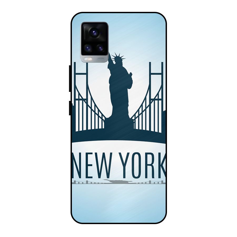 New York Skyline Metal Back Case for Vivo V20 2021