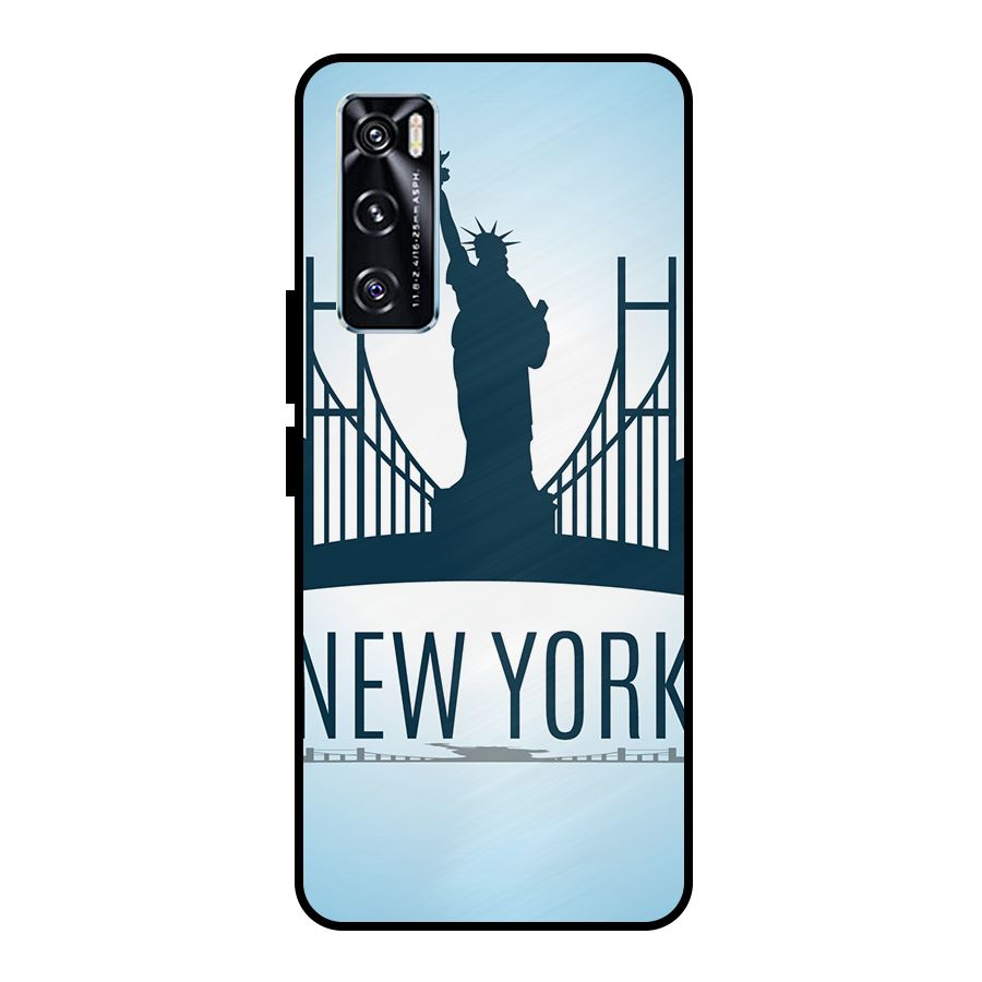 New York Skyline Metal Back Case for Vivo V20 SE