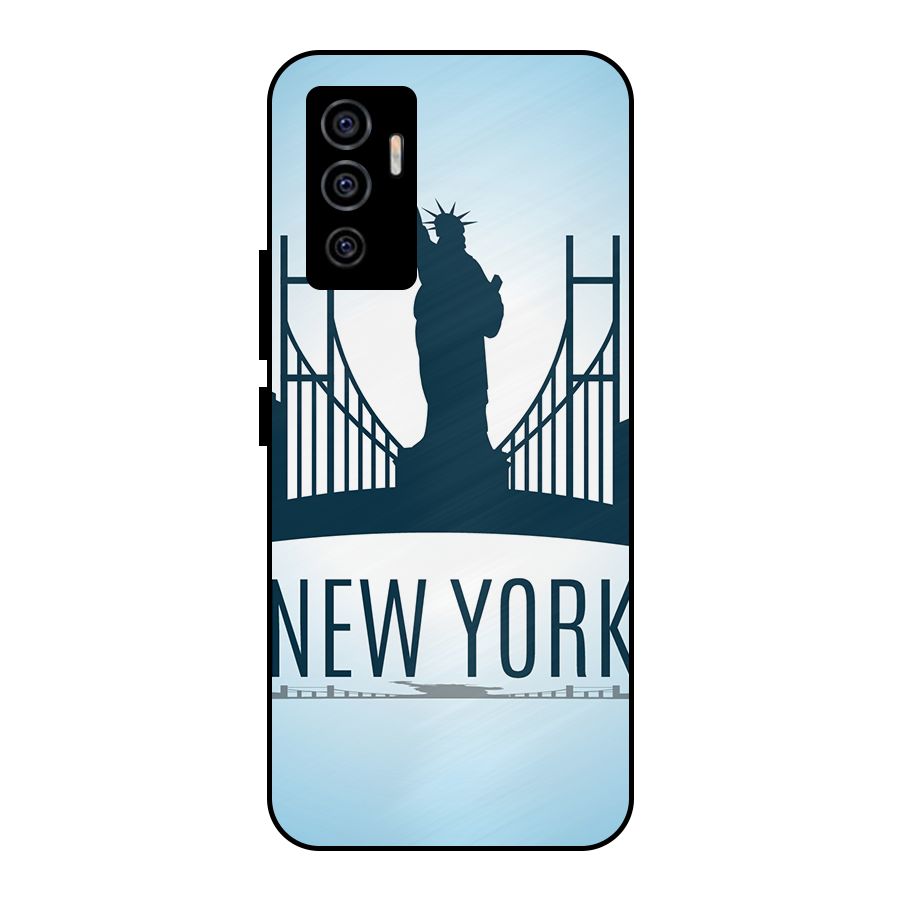 New York Skyline Metal Back Case for Vivo V23e