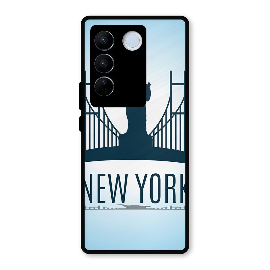 New York Skyline Metal Back Case for Vivo V27