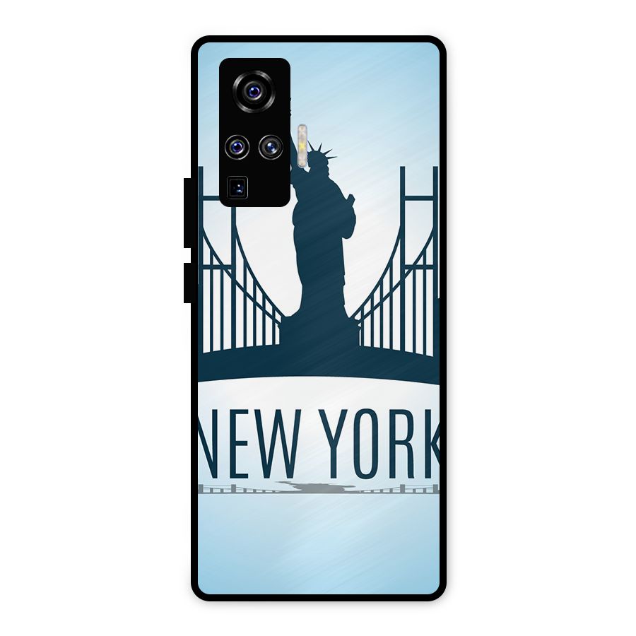 New York Skyline Metal Back Case for Vivo X50 Pro