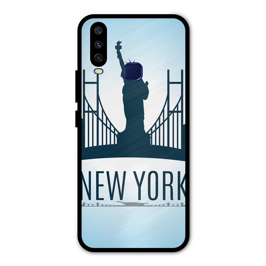 New York Skyline Metal Back Case for Vivo Y12