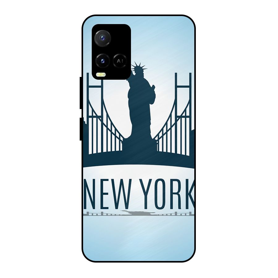 New York Skyline Metal Back Case for Vivo Y21