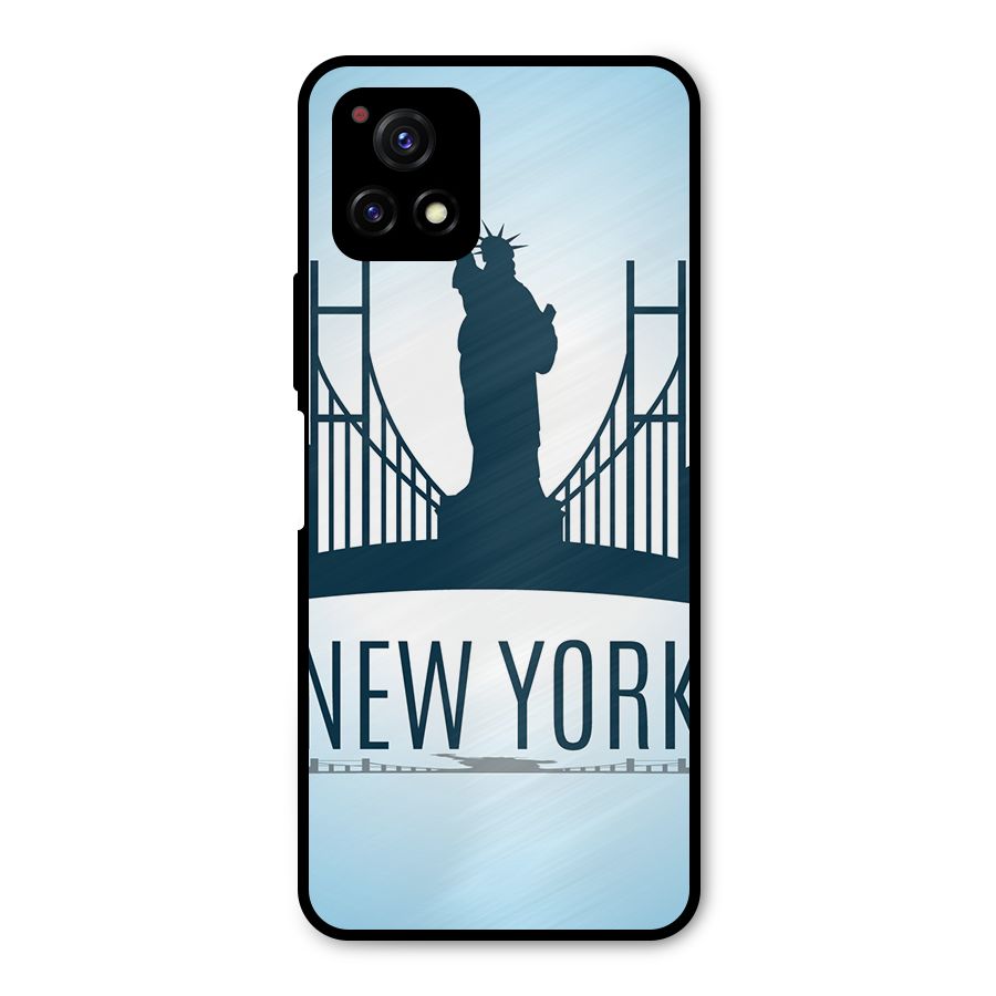 New York Skyline Metal Back Case for Vivo Y72 5G
