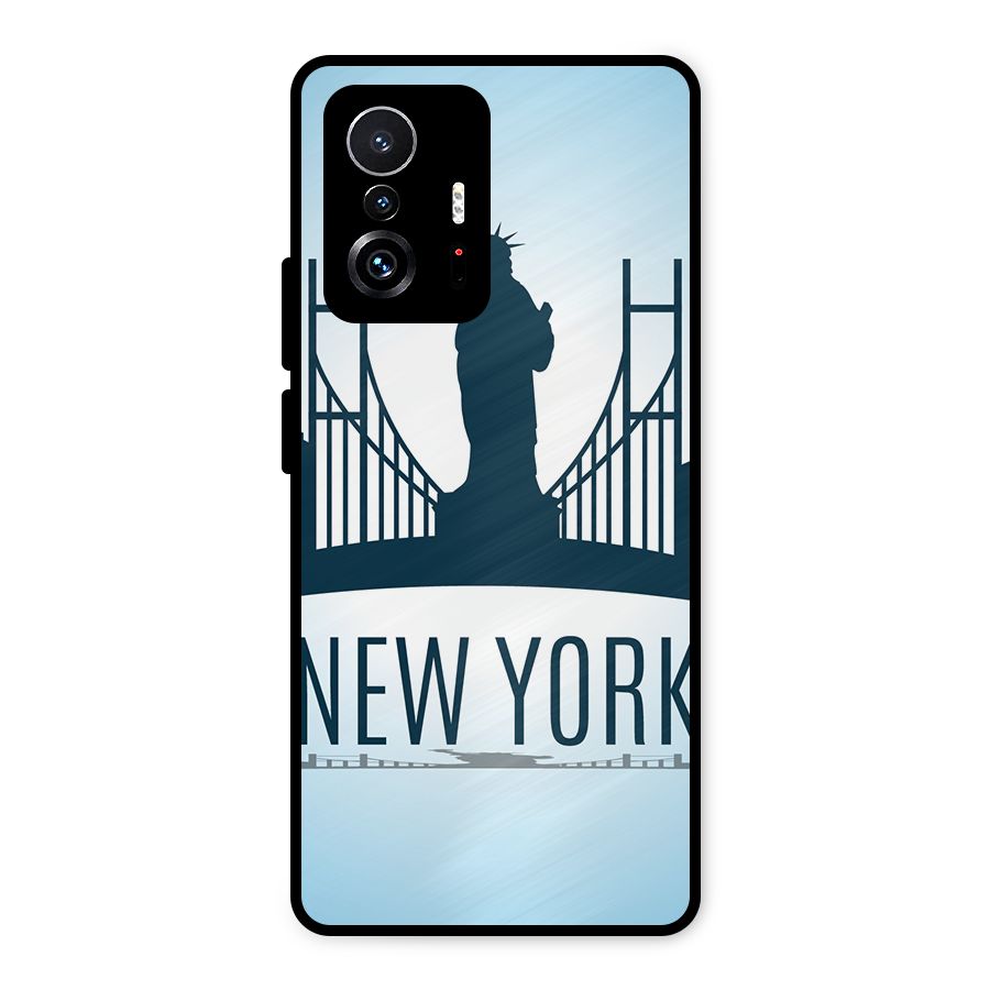 New York Skyline Metal Back Case for Xiaomi 11T Pro
