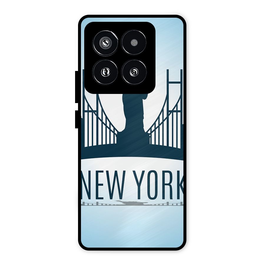 New York Skyline Metal Back Case for Xiaomi 14 Pro