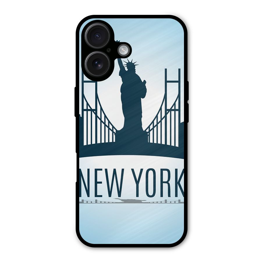 New York Skyline Metal Back Case for iPhone 16