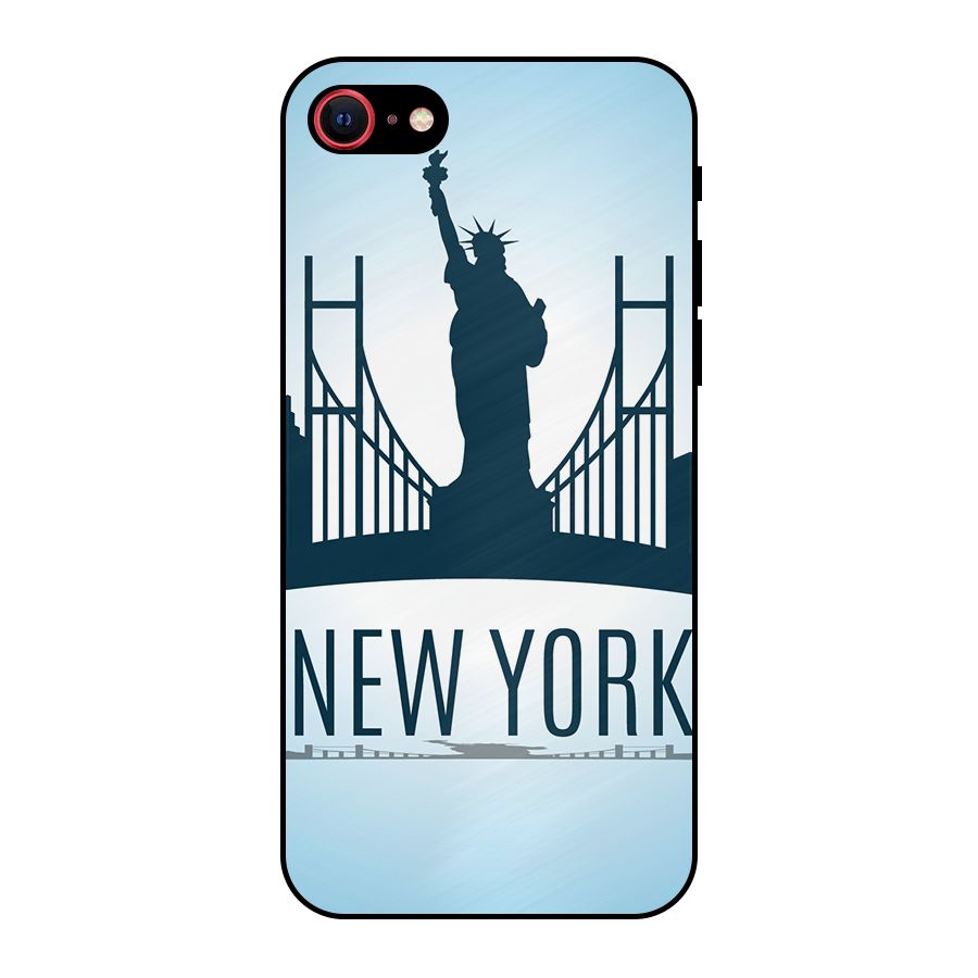New York Skyline Metal Back Case for iPhone SE 2022