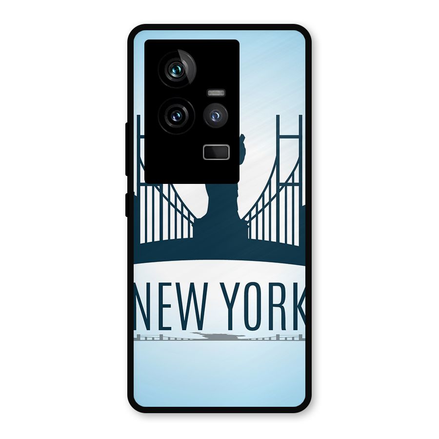 New York Skyline Metal Back Case for iQOO 11 5G