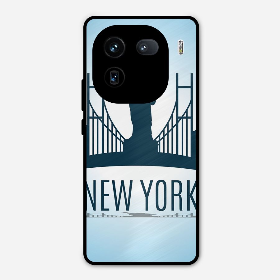 New York Skyline Metal Back Case for iQOO 12