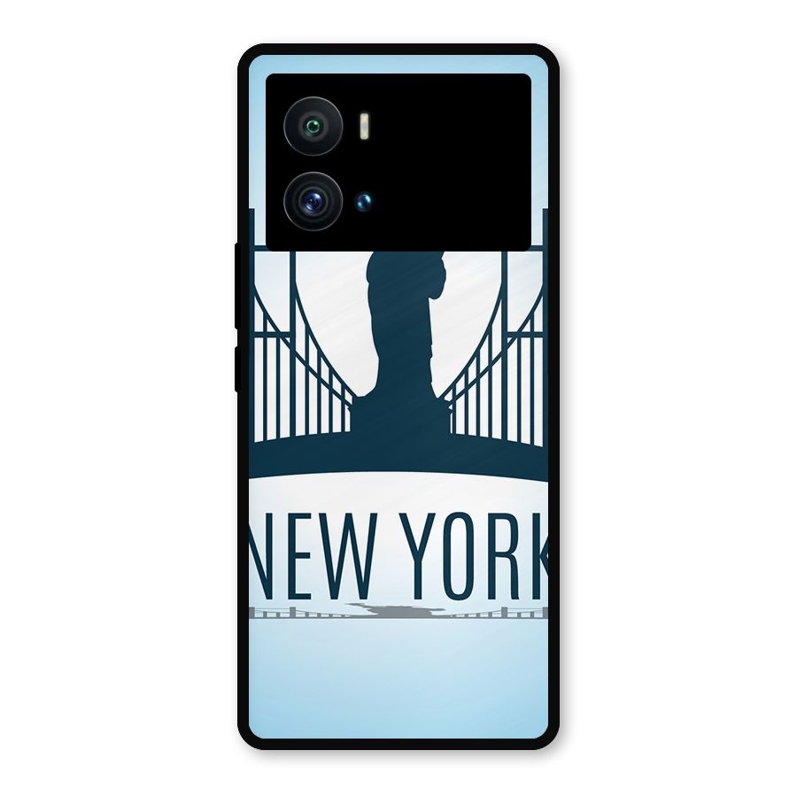 New York Skyline Metal Back Case for iQOO 9 Pro