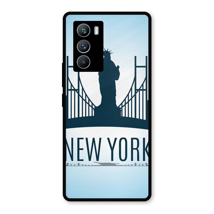 New York Skyline Metal Back Case for iQOO 9 SE