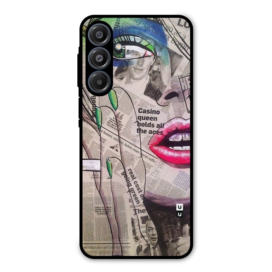 Newspaper Girl Art Metal Back Case for Galaxy A16 5G