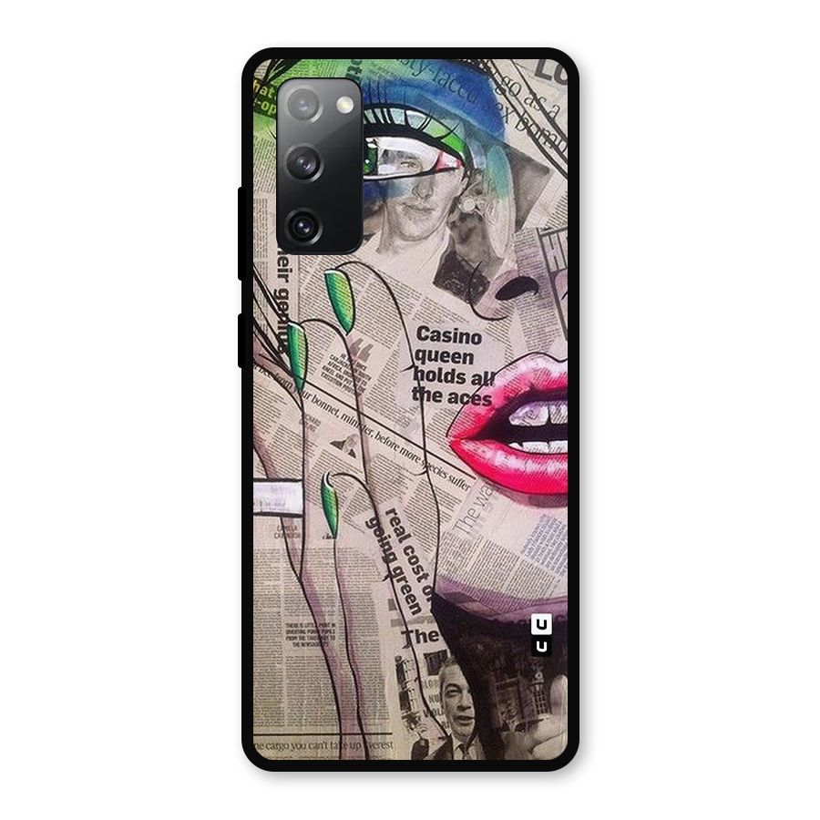 Newspaper Girl Art Metal Back Case for Galaxy S20 FE 5G