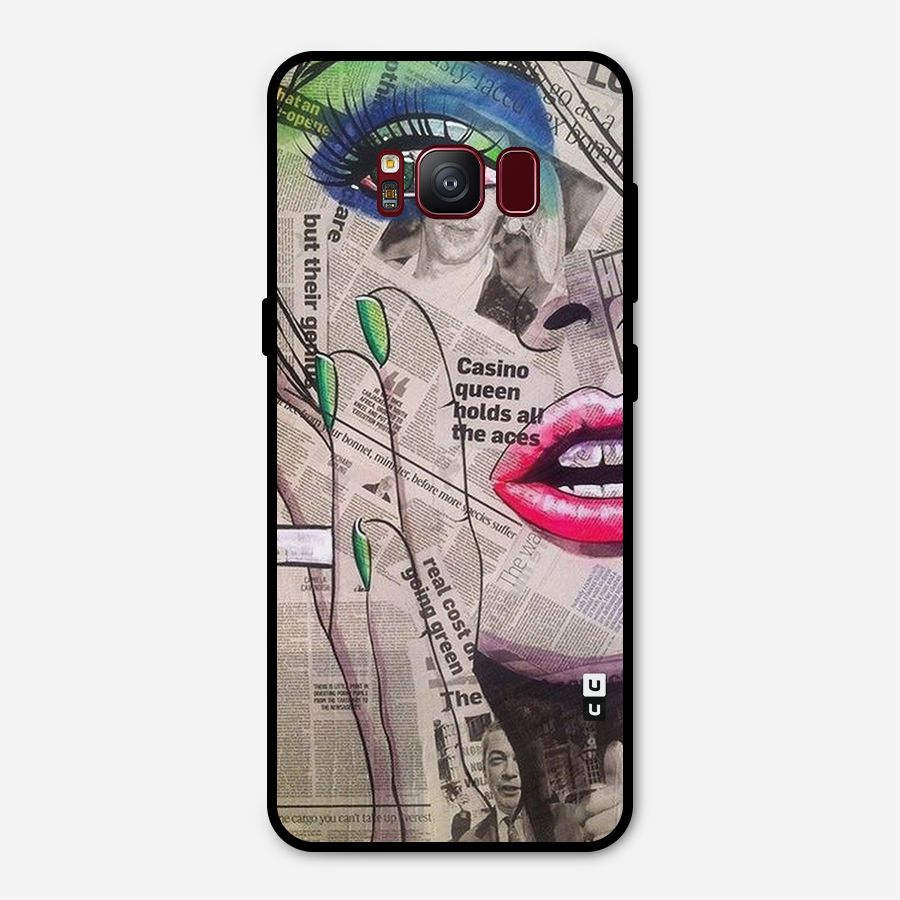 Newspaper Girl Art Metal Back Case for Galaxy S8